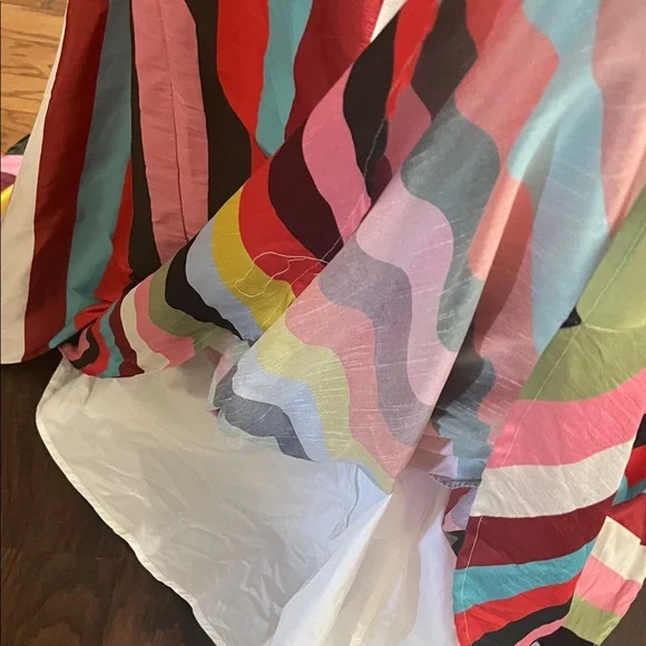 Multicolor Striped V-Neck Dress - Picture 12 of 15